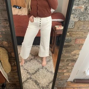 Gap High-Rise Wide Leg Crop with Button Front - 8